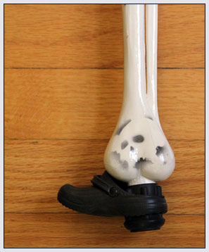Skull Cane with Mini-Croc